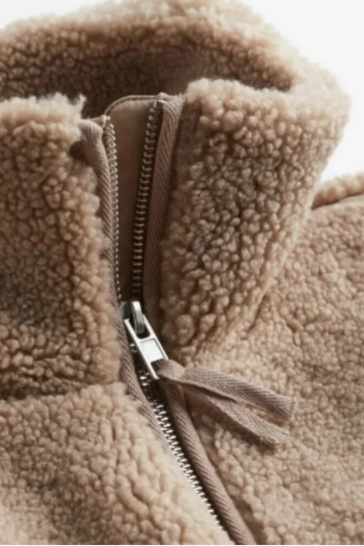 Drune | Damen Teddy Jacke Weiß