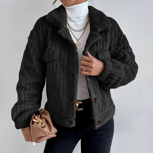 Drune | Stylischer Damen-Teddy-Mantel Kurz