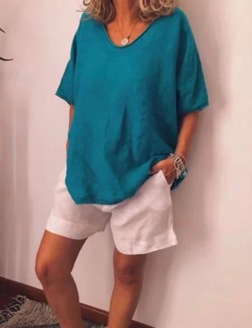 Drune | Damen Oversized T-Shirt Weiß