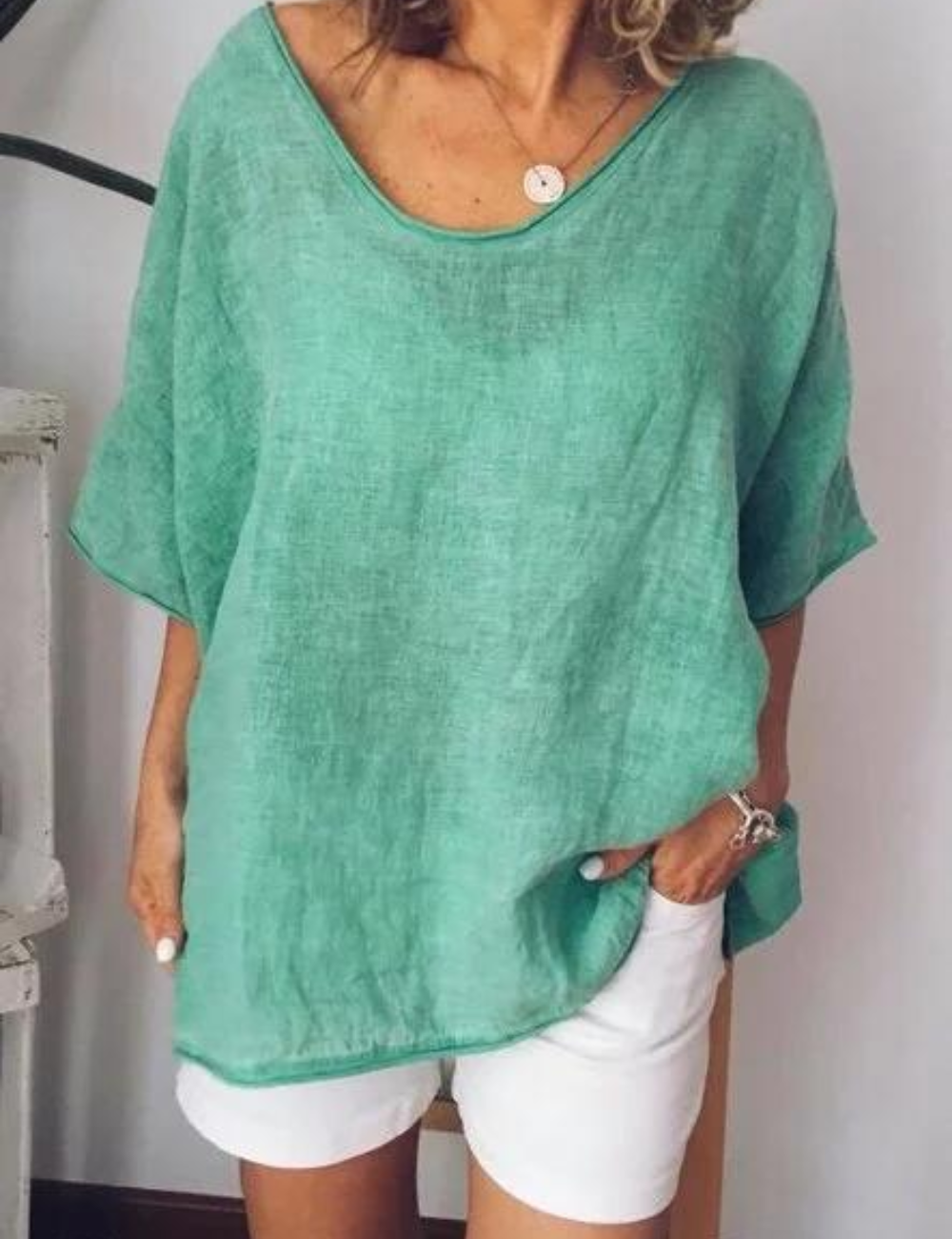 Drune | Damen Oversized T-Shirt Weiß