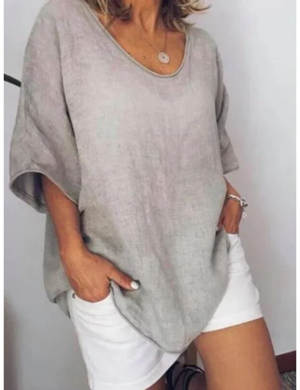 Drune | Damen Oversized T-Shirt Weiß