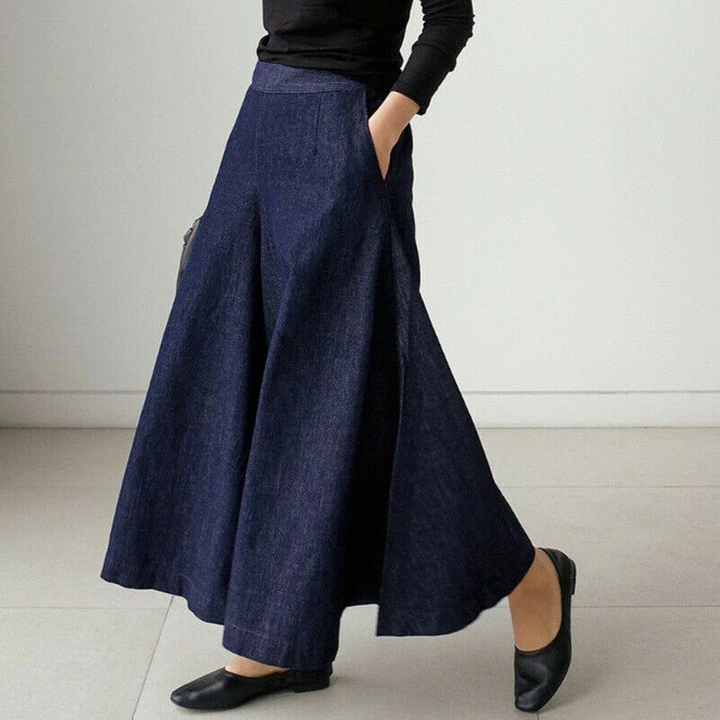 Drune | Damen Bequeme Weite Hosen Stilvoll
