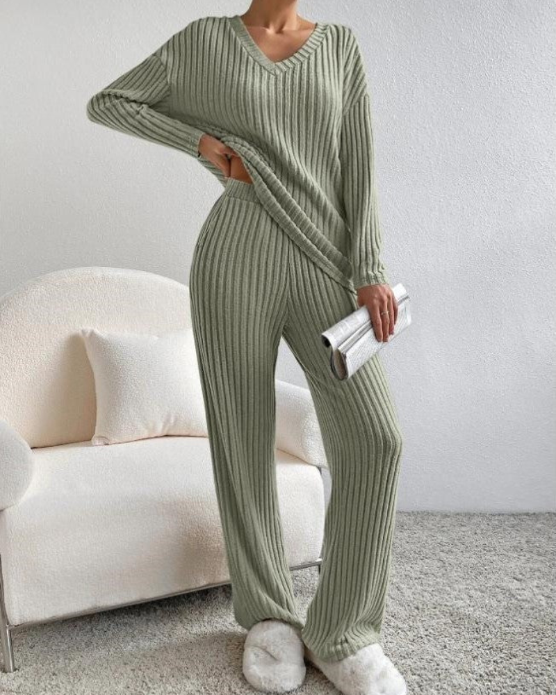 Drune | Damen Zweiteiler Satz Loungewear Hausanzug