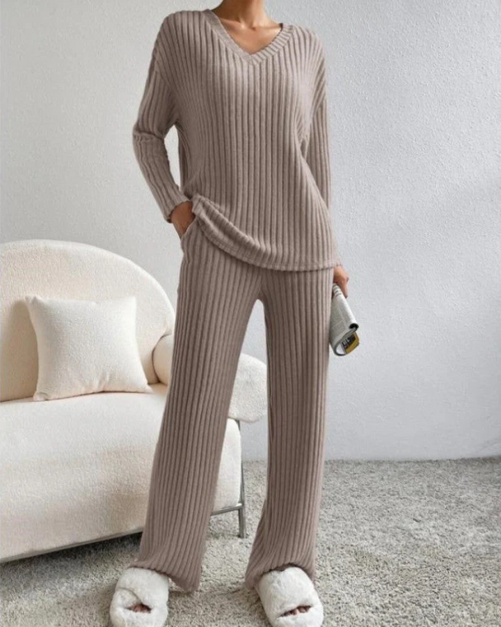 Drune | Damen Zweiteiler Satz Loungewear Hausanzug