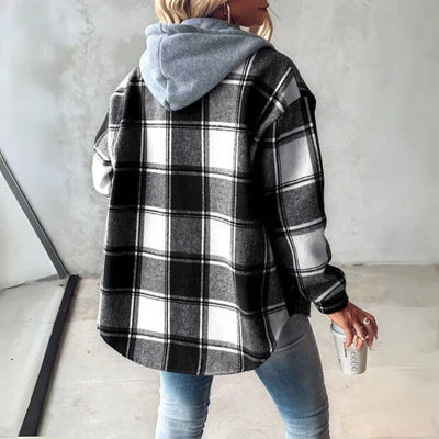 Drune | Karo Hemd mit Kapuze Stil und Komfort
