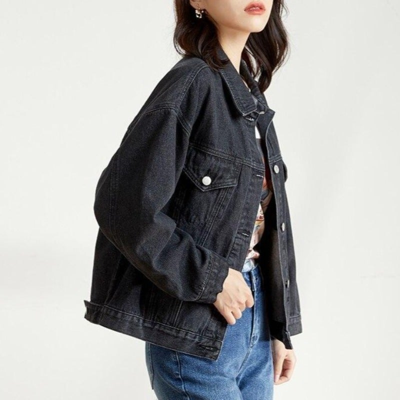 Drune | Damen Jeansjacke mit aufgesetzten Taschen