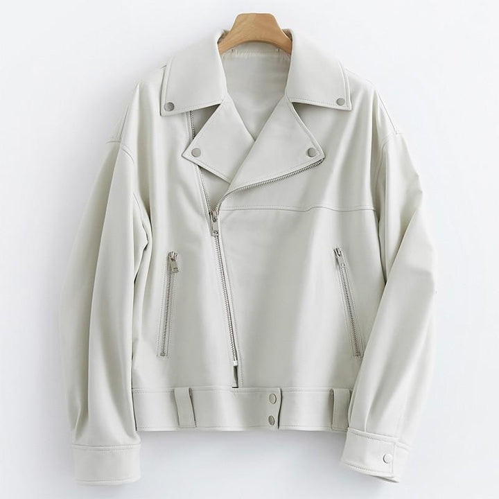 Drune | Damenlederjacke mit seitlichem Reißverschluss