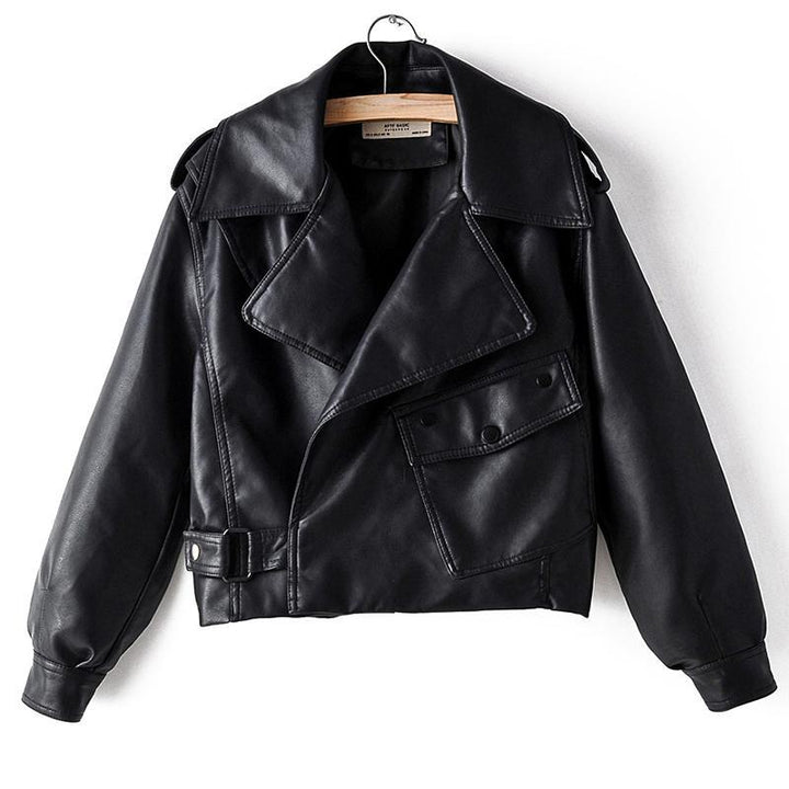 Drune | Damen Lederjacke mit einer Tasche an der Seite
