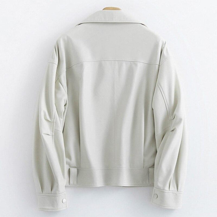 Drune | Damenlederjacke mit seitlichem Reißverschluss