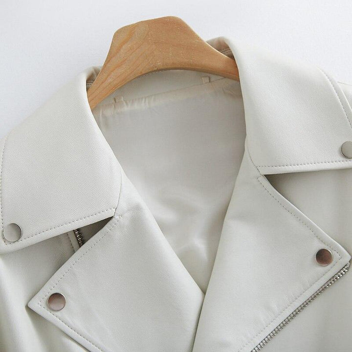Drune | Damenlederjacke mit seitlichem Reißverschluss