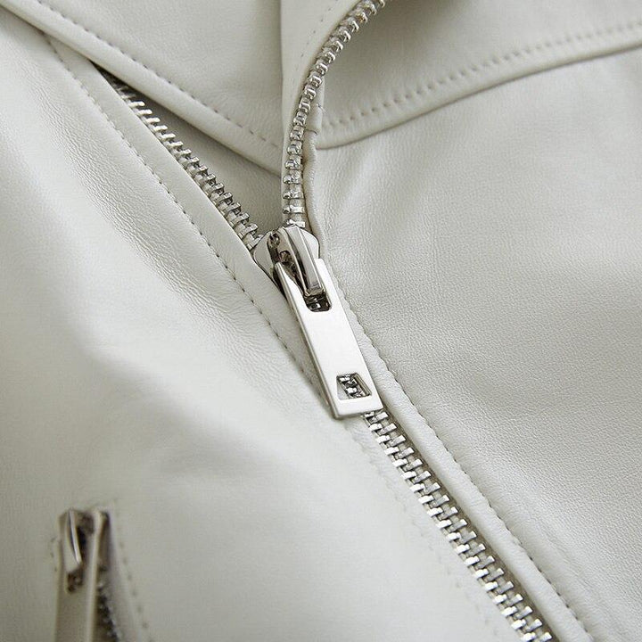 Drune | Damenlederjacke mit seitlichem Reißverschluss