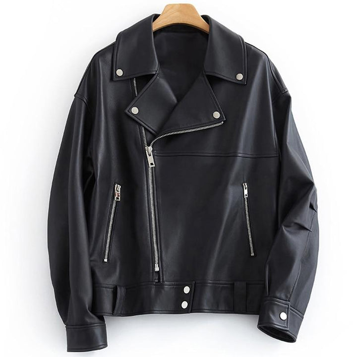 Drune | Damenlederjacke mit seitlichem Reißverschluss