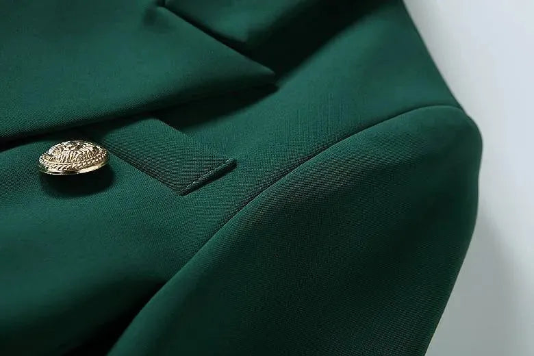 Drune | Dunkelgrüner Blazer Damen - Lässig - Einfarbig