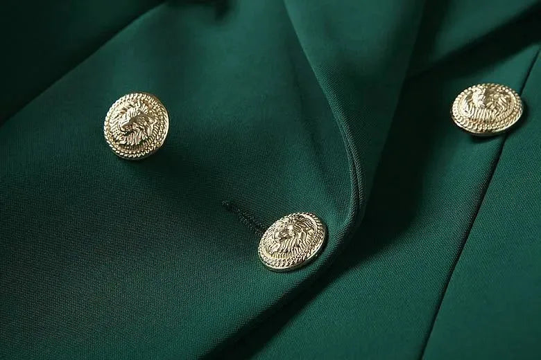 Drune | Dunkelgrüner Blazer Damen - Lässig - Einfarbig