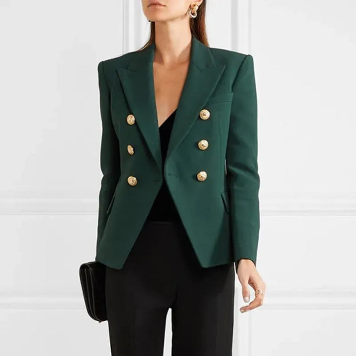 Drune | Dunkelgrüner Blazer Damen - Lässig - Einfarbig