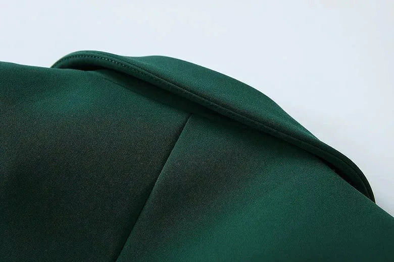 Drune | Dunkelgrüner Blazer Damen - Lässig - Einfarbig