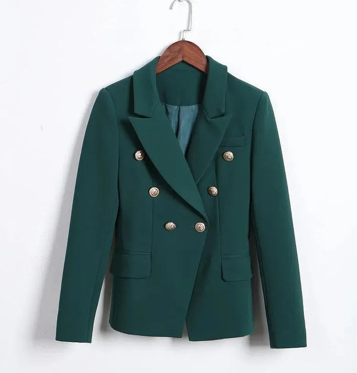 Drune | Dunkelgrüner Blazer Damen - Lässig - Einfarbig