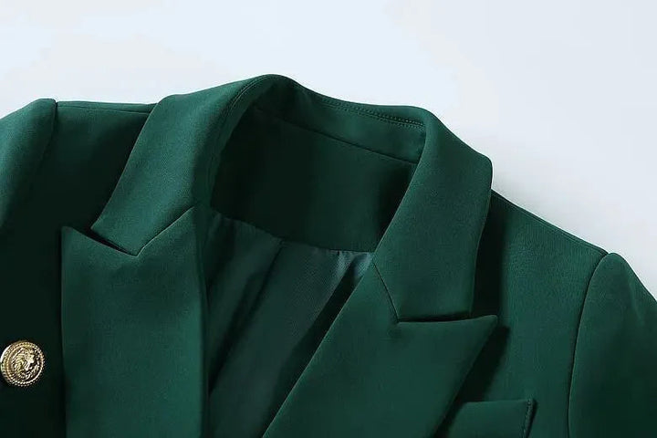 Drune | Dunkelgrüner Blazer Damen - Lässig - Einfarbig