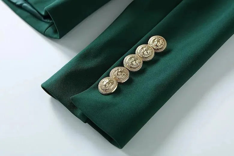 Drune | Dunkelgrüner Blazer Damen - Lässig - Einfarbig