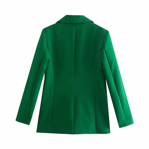 Drune | Dunkelgrüner Blazer Damen - Lässig - Einfarbig