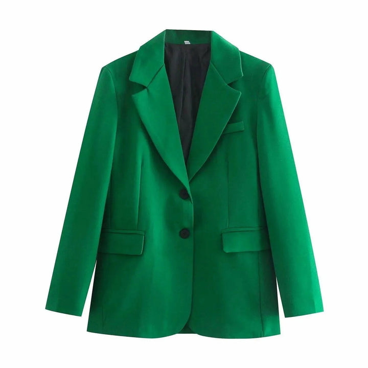 Drune | Dunkelgrüner Blazer Damen - Lässig - Einfarbig