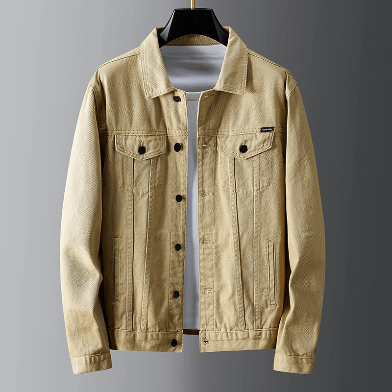 Drune | Denimjacke Klassischer Button up Brust & Paspeltaschen Robuste Freizeitkleidung