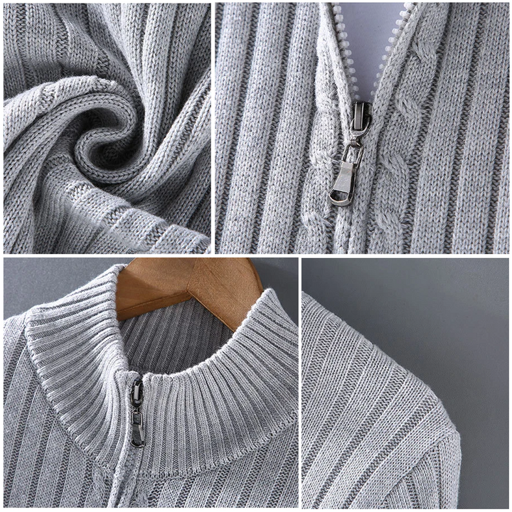 Drune | Merino Strickjacke mit Reißverschluss