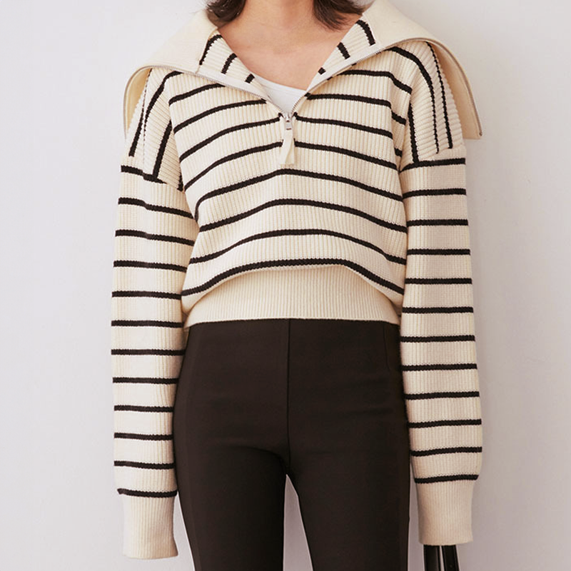 Drune | Pullover mit halbem Reißverschluss für Frauen