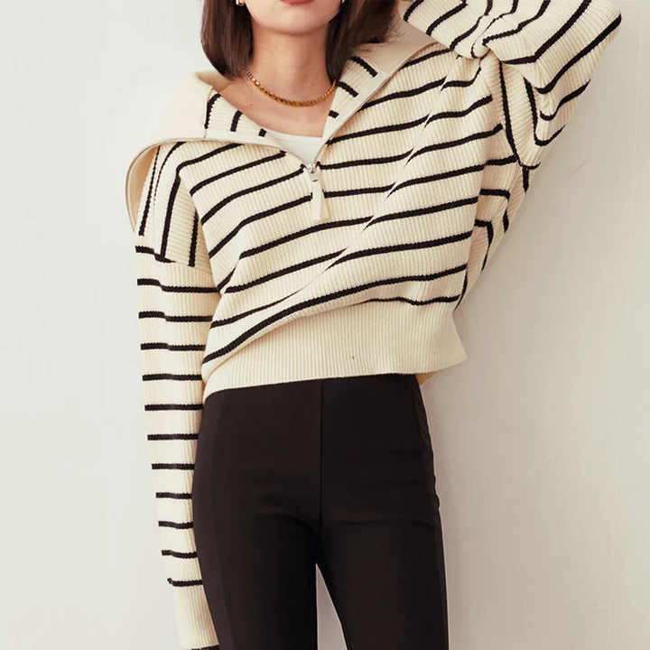Drune | Pullover mit halbem Reißverschluss für Frauen