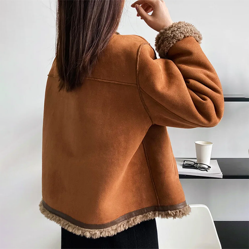 Drune | Vintage Wildlederjacke - Warmer und Bequemer Schnitt