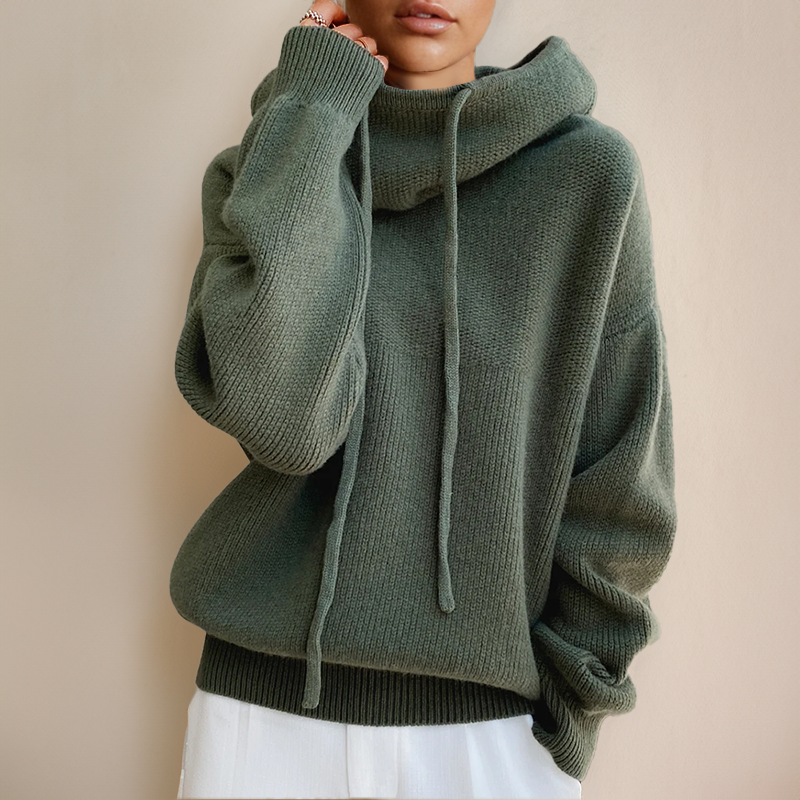 Drune | Strickpullover mit Hohem Kragen Weicher Strick Lässig und Warm