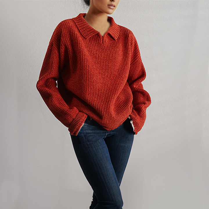 Drune | Strick Lockerer Pullover mit Langen Ärmeln