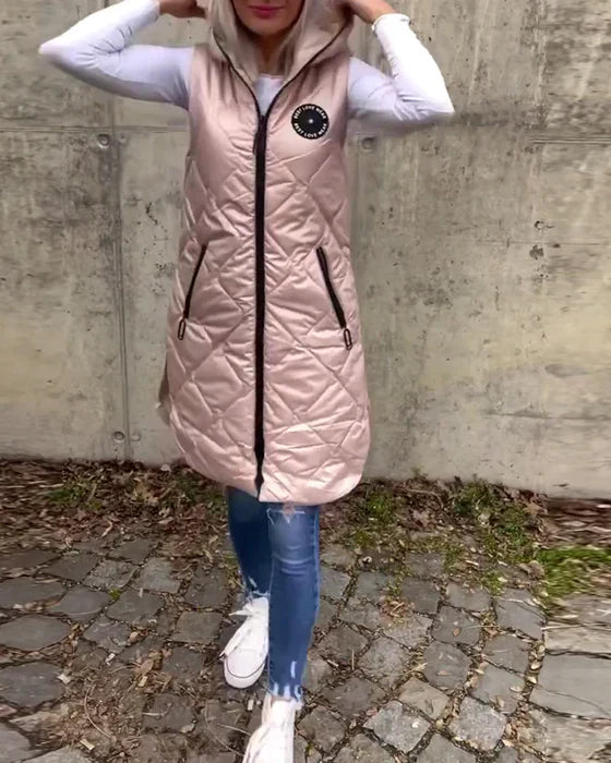 Drune | Lässige Steppjacke mit Kapuze und Reibverschluss