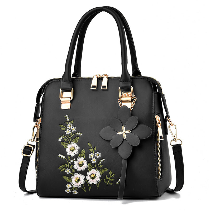 Drune | Bestickte Handtasche Für Damen Mit Schulter Und Messenger Design