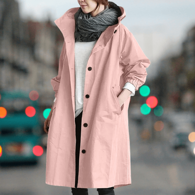 Drune | Damen Wasserdichter Teddy Fleece-Trenchcoat