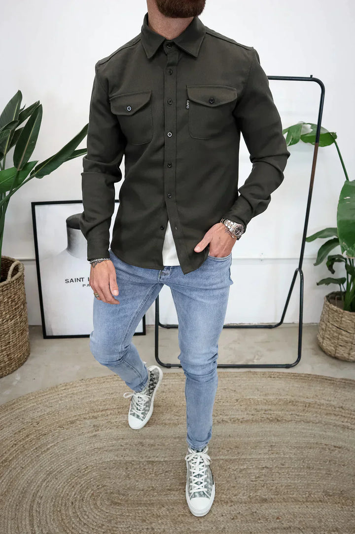 Drune | Premium-Jacke mit Knopfverschluss für Herren | Stylische und bequeme Jacke