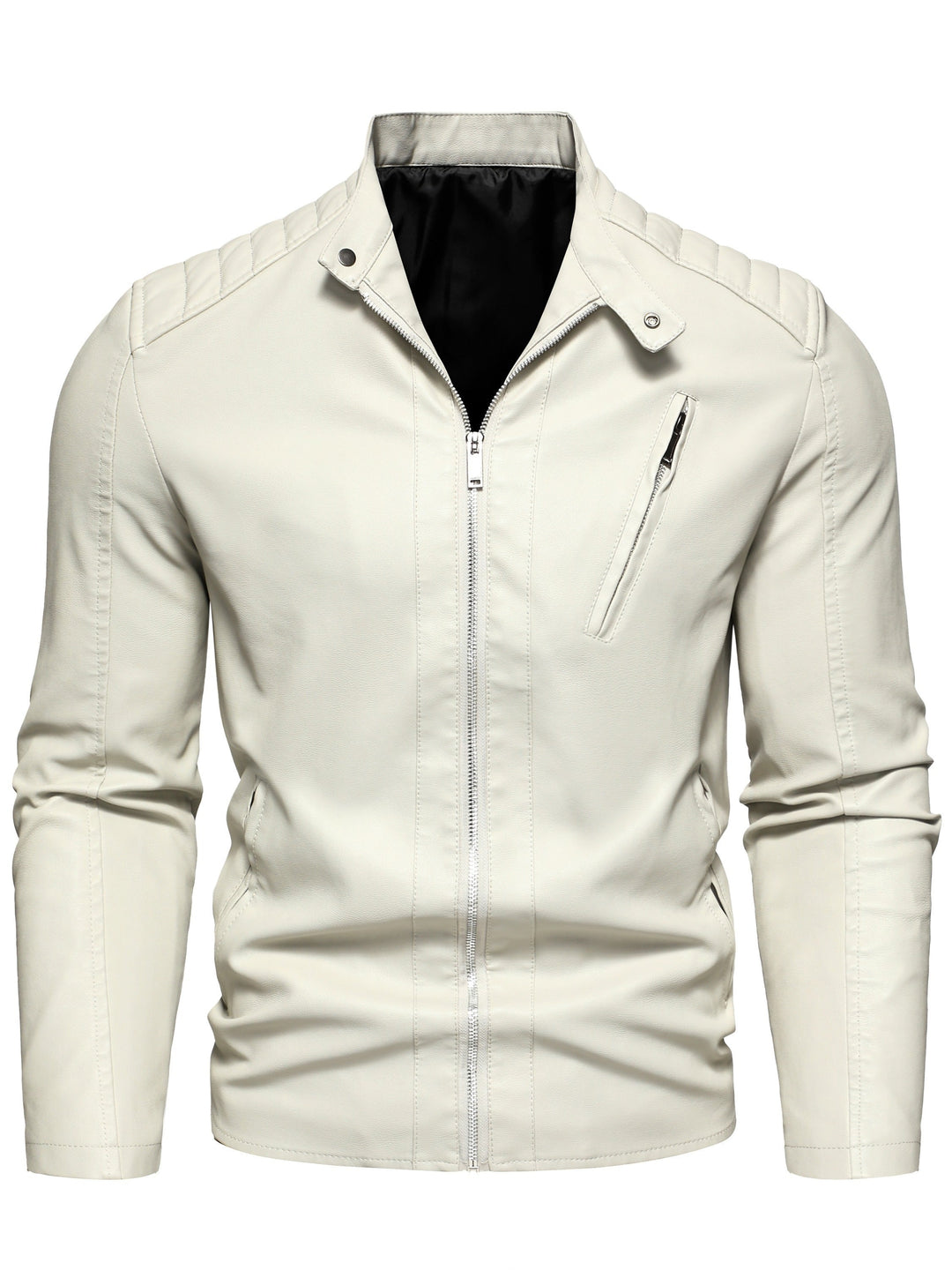 Drune | Stylische Lederjacke mit Reißverschluss