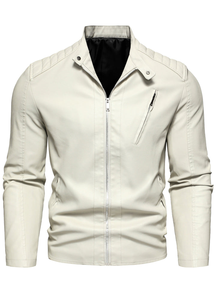 Drune | Stylische Lederjacke mit Reißverschluss