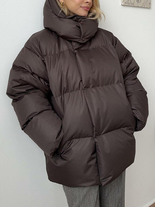 Drune | Multicolor Kapuzenpufferjacke