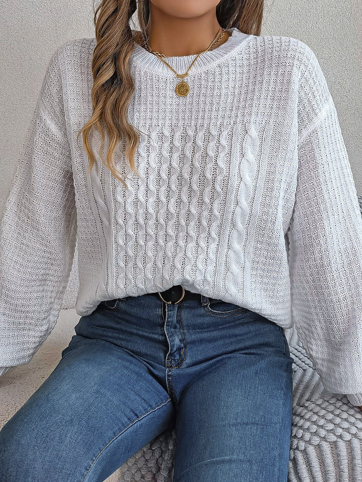 Drune | Sweater - Strukturstrick Rundhals Pullover