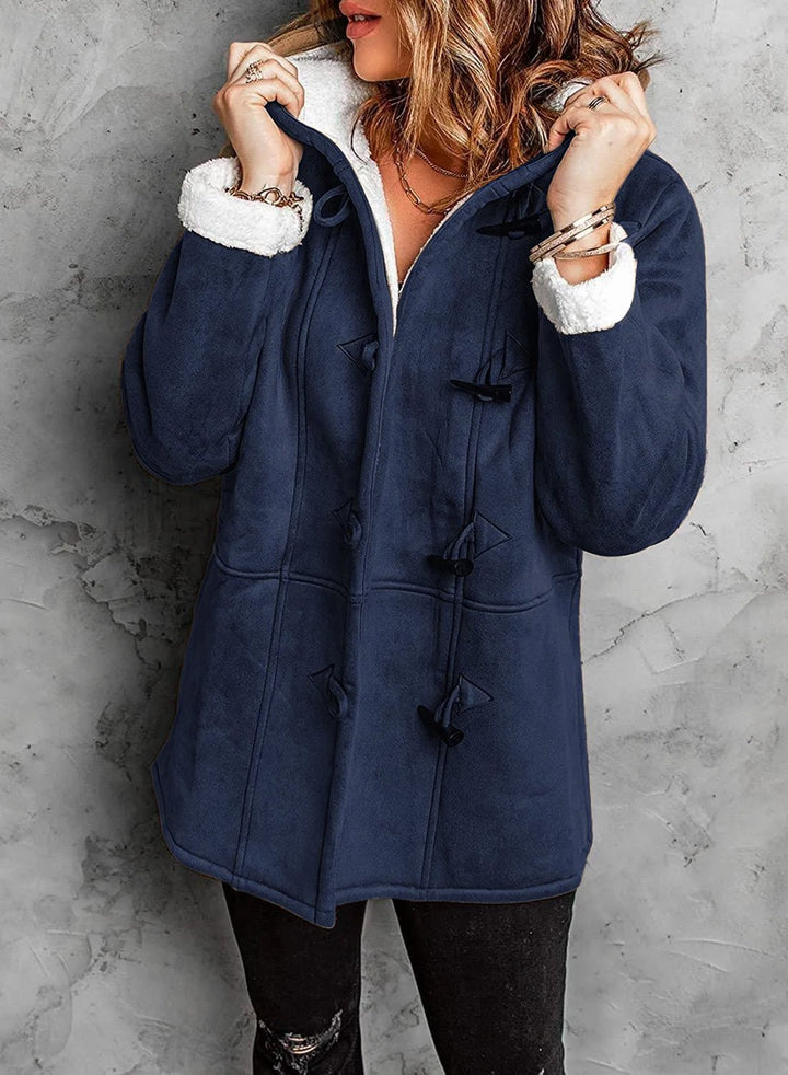 Drune | Warme & Kuschelige Fleece-Damenjacke mit Kapuze