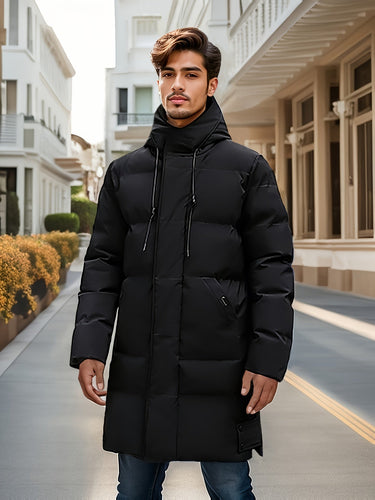 Drune |  Baumwoll Kapuzen Winterjacke Für Herren - Perfekt für Outdoor-Aktivitäten