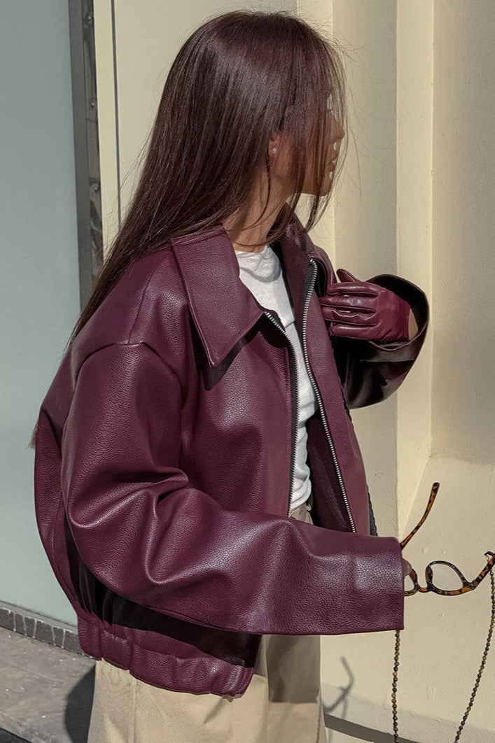 Drune | Matte Leder Bikerjacke