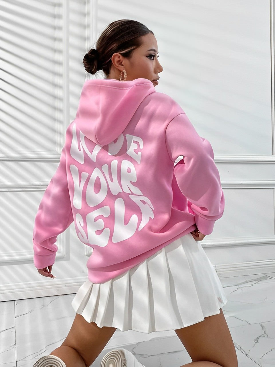 Drune | Gedruckter Baumwoll-Hoodie
