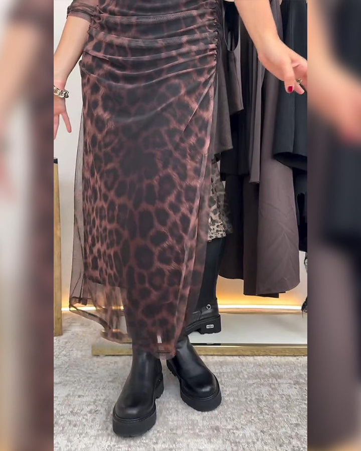 Drune | Kleid mit Leopardenmuster