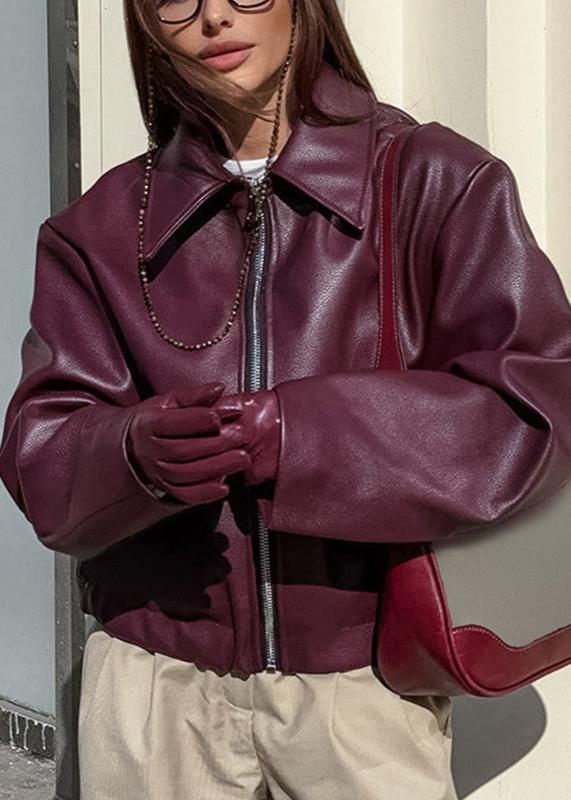 Drune | Kunstleder Reißverschlussjacke - Müheloser Edge