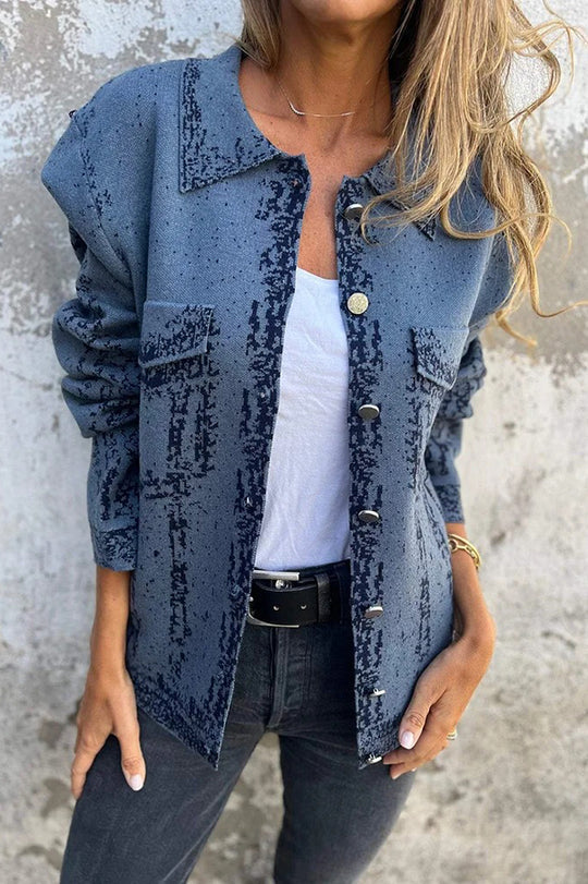Drune | Revers Metall Schnalle Lässige Lockere Jacke