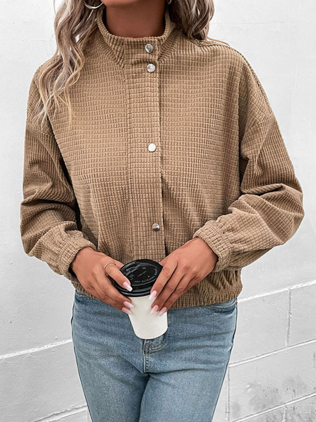 Drune | Langarmjacke mit niedergedrückter Schulter