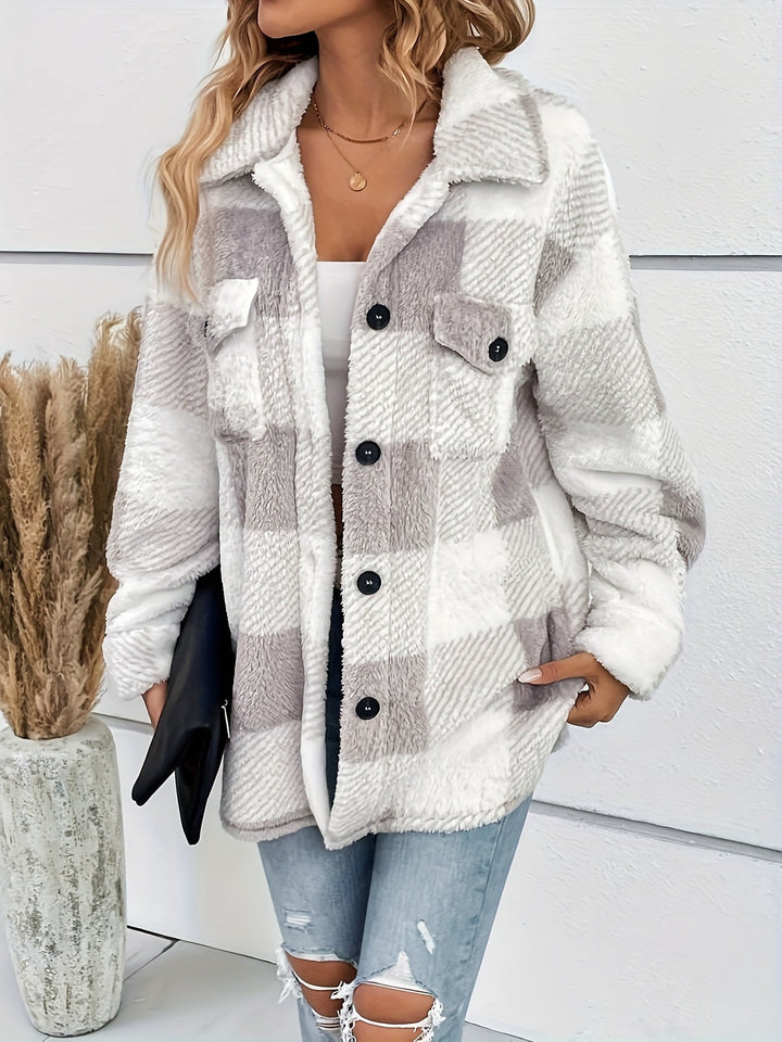 Drune - Gemütliche, Karierte Freizeitjacke Mit Knopfleiste