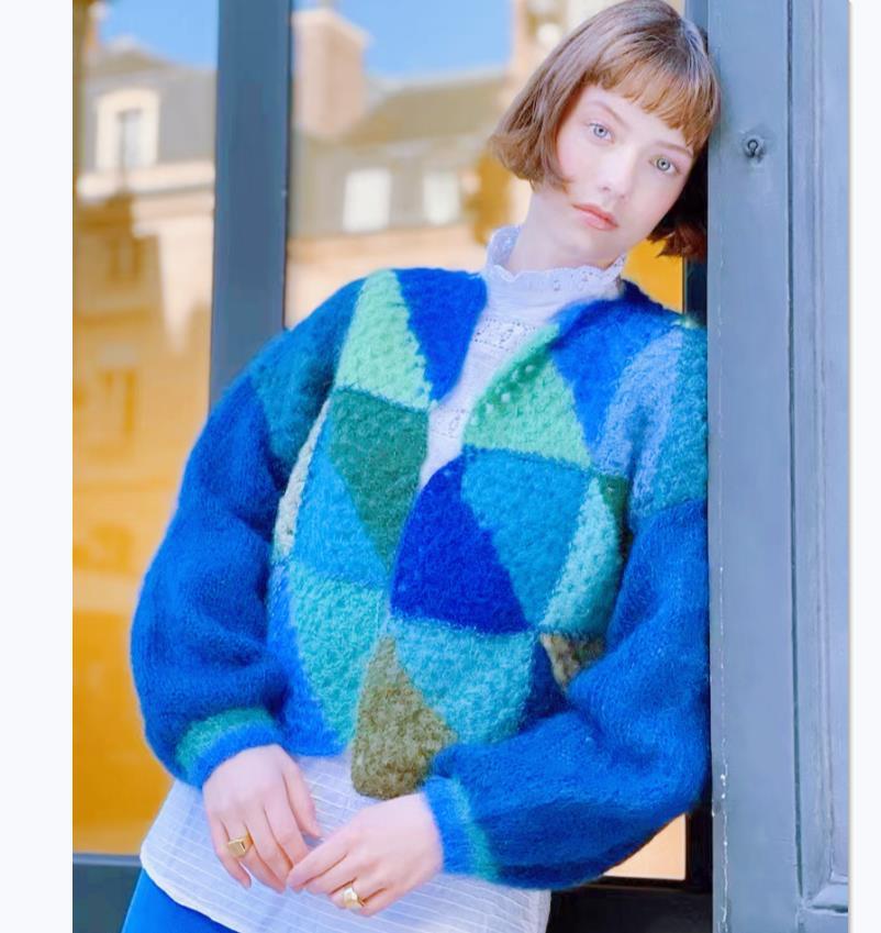 Drune | Gestreifter Offener Pullover